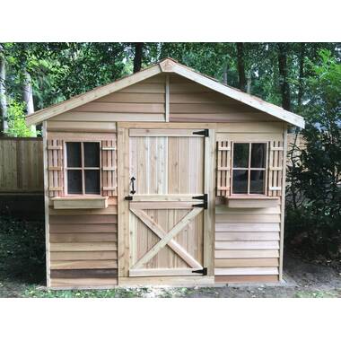 Cedarshed Cabana 10 ft. W x 8 ft. D Solid Wood Traditional Storage Shed - Image 7