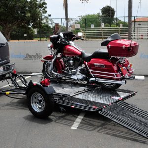 Dual Ride-Up SRL Folding Motorcycle Trailer - Image 9