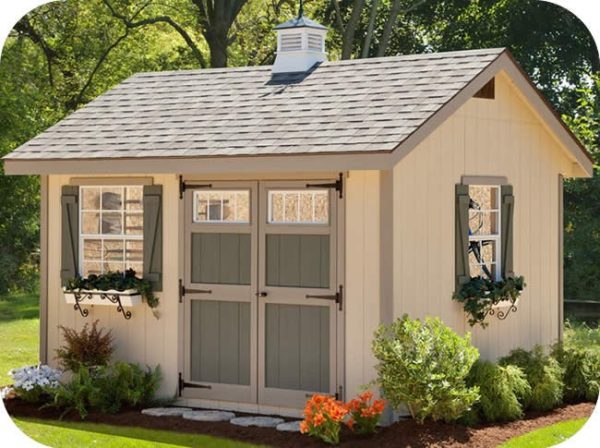 EZ-Fit Heritage 10×12 Wood Storage Shed Kit
