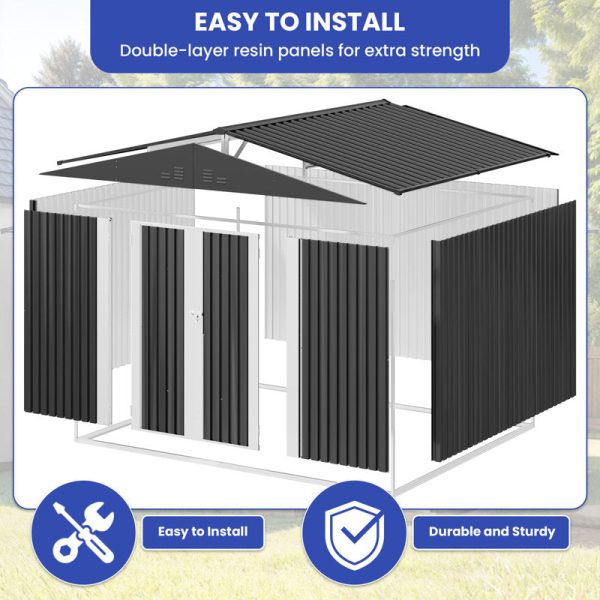 Galvanized Steel Outdoor Storage Shed - Image 4