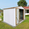JUMMICO Garden 9 ft. W x 6 ft. D Metal Storage Shed