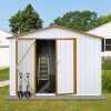 JUMMICO Garden 9 ft. W x 6 ft. D Metal Storage Shed - Image 2