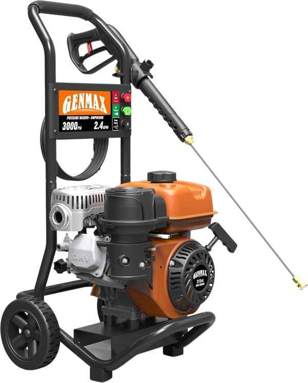 GENMAX GMGPW3000-H 3000 PSI and 2.4 GPM Gas Pressure Washer New