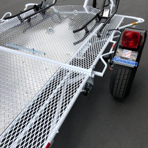 Dual Ride-Up SRL Folding Motorcycle Trailer - Image 12