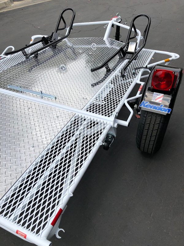Dual Ride-Up SRL Folding Motorcycle Trailer - Image 12