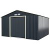 JUMMICO Garden 9 ft. W x 6 ft. D Metal Storage Shed - Image 9