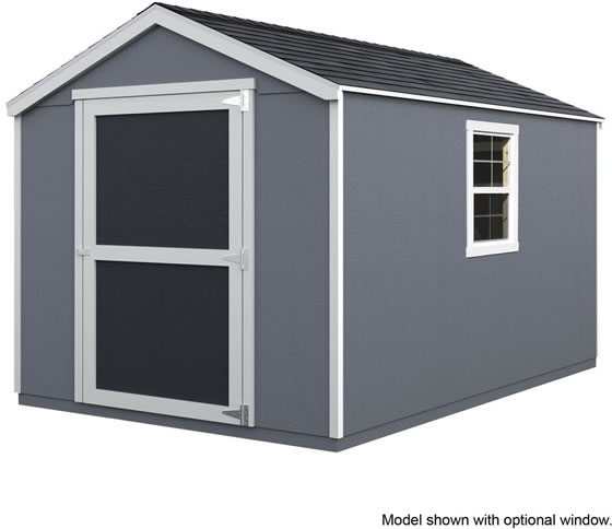 View of our Madera wood shed with Optional window