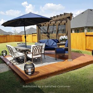 Hillsdale Traditional Steel Cabana Pergola with Conversational Seating - Image 8