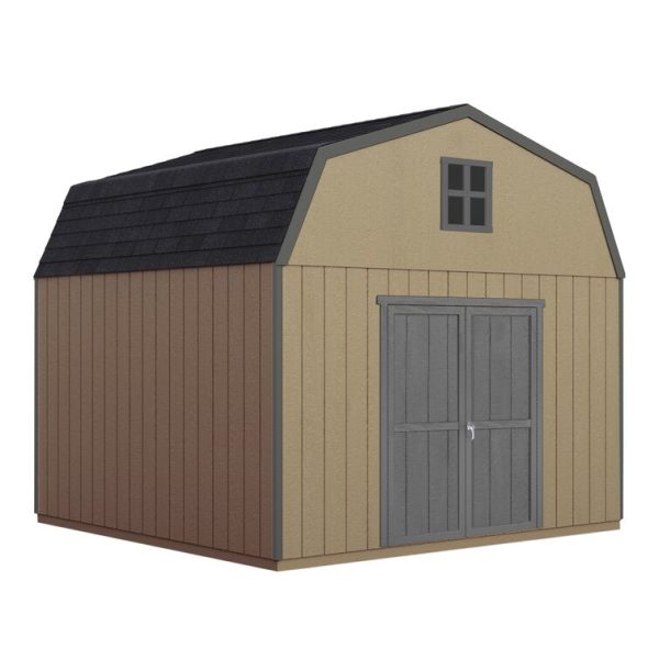 Handy Home Hudson 12 ft. W x 12 ft. D Solid + Manufactured Wood Storage Shed - Image 3