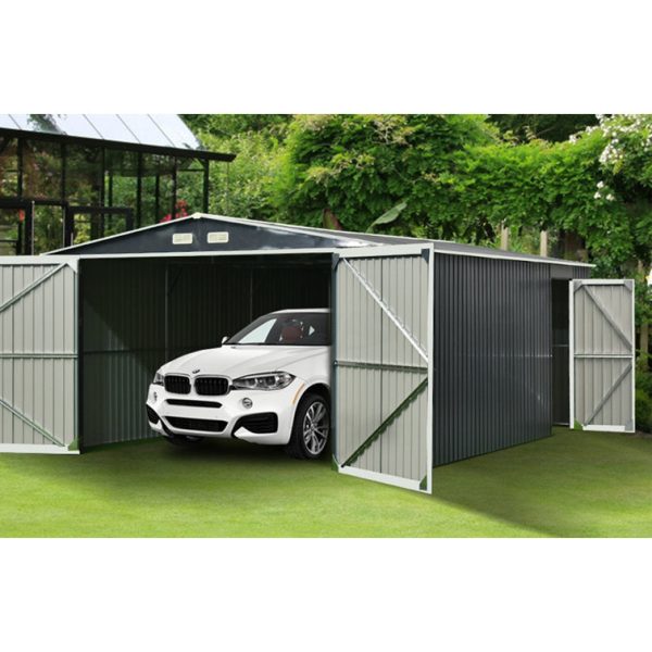 Arlmont & Co. Lachezara 10 ft. W X 20 ft. D Metal Storage Shed - Image 8