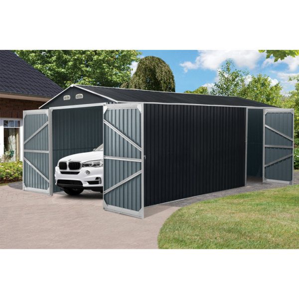 Arlmont & Co. Lachezara 10 ft. W X 20 ft. D Metal Storage Shed - Image 3