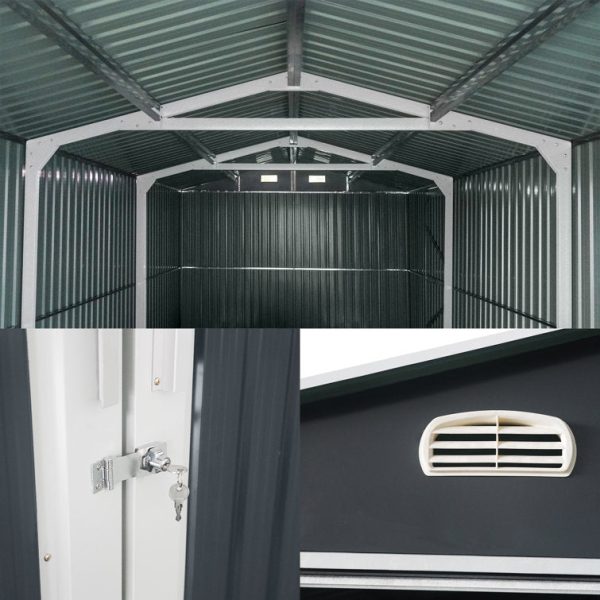 Arlmont & Co. Lachezara 10 ft. W X 20 ft. D Metal Storage Shed - Image 11