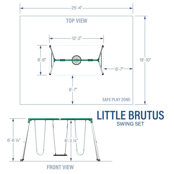 Little Brutus Metal Swing Set - Image 3