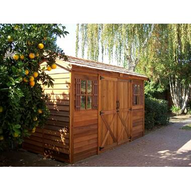 Cedarshed Cabana 10 ft. W x 8 ft. D Solid Wood Traditional Storage Shed - Image 6