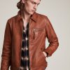 Stanley brown leather jacket for men - Image 2