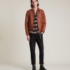 Stanley brown leather jacket for men