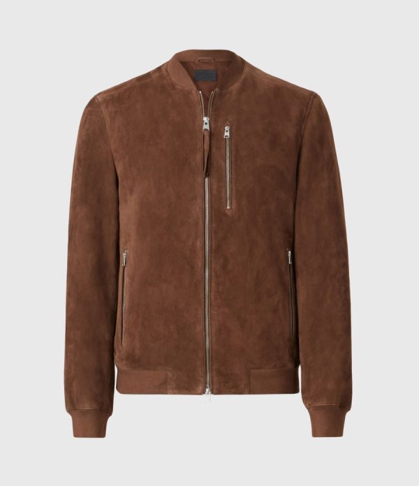 Kemble suede bomber brown jacket for men - Image 3