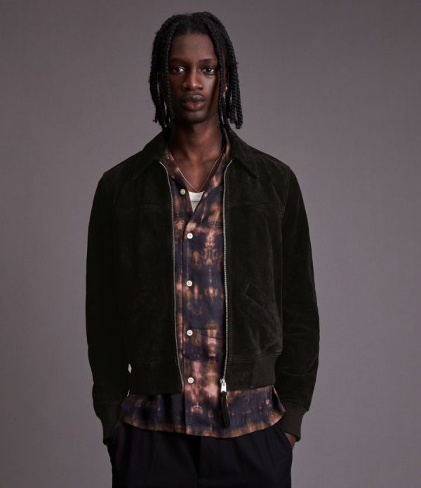 Halcrow suede leather black jacket for men - Image 4