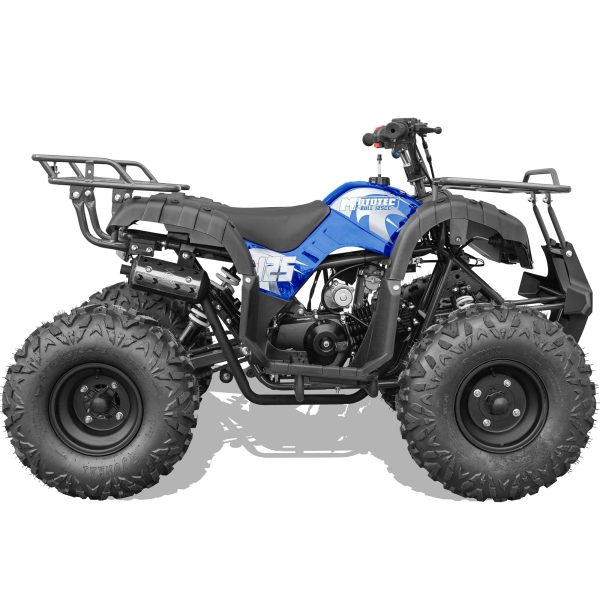 MotoTec Bull 125cc 4-Stroke Kids Gas ATV - Blue - Image 4