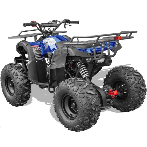 MotoTec Bull 125cc 4-Stroke Kids Gas ATV - Blue - Image 3