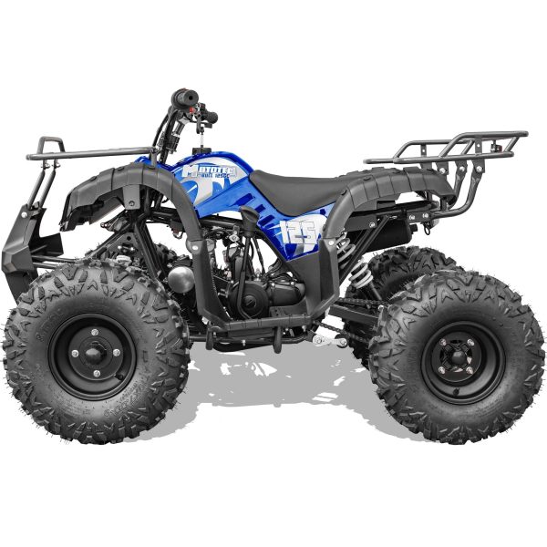 MotoTec Bull 125cc 4-Stroke Kids Gas ATV - Blue - Image 7