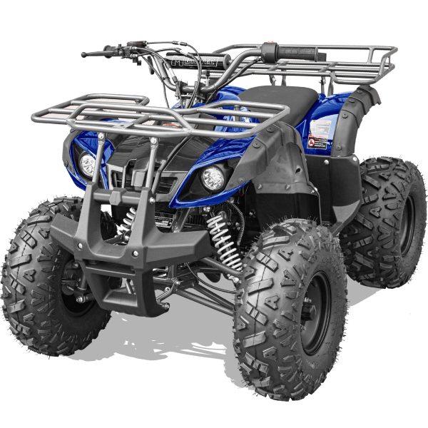 MotoTec Bull 125cc 4-Stroke Kids Gas ATV - Blue - Image 10
