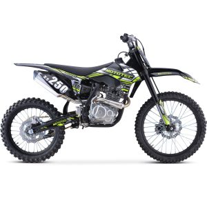 MotoTec X5 250cc 4-Stroke Gas Dirt Bike Black - Image 3