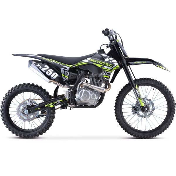 MotoTec X5 250cc 4-Stroke Gas Dirt Bike Black - Image 3