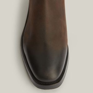 Eli brown leather boots for men - Image 2