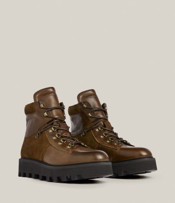 Kai brown leather boots for men - Image 3