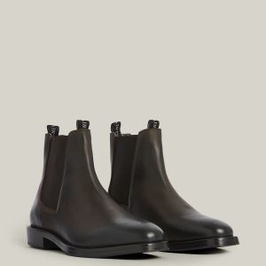 Eli black leather boots for men - Image 4