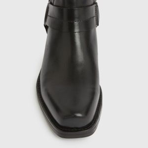 Abbot black leather boots for men - Image 3