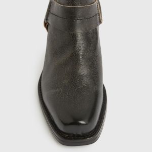 Abbot black leather boots for men - Image 3