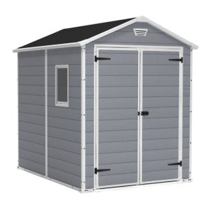 Manor 6 x 8 FT Vertical Storage Shed Made Of Extremely Durable Resin with Ventilation