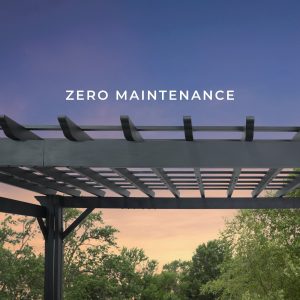 16×12 Stratford Traditional Steel Pergola With Sail Shade Soft Canopy - Image 6