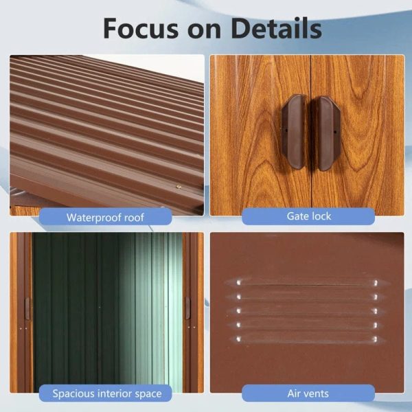 Metal 6 ft. W x 5 ft. D Storage Shed - Image 4