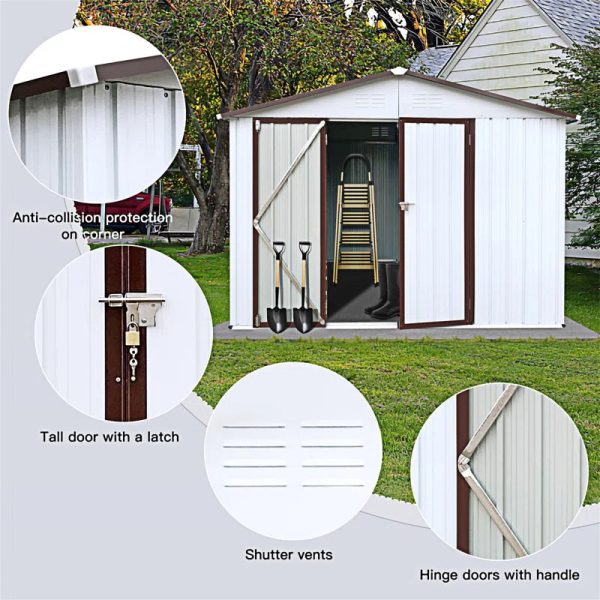 Metal Garden Sheds 10Ft Outdoor Storage Sheds - Image 5