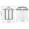 PAWZ Road Outdoor 5.8 ft. W x 3.9 ft. D Metal Storage Shed - Image 5