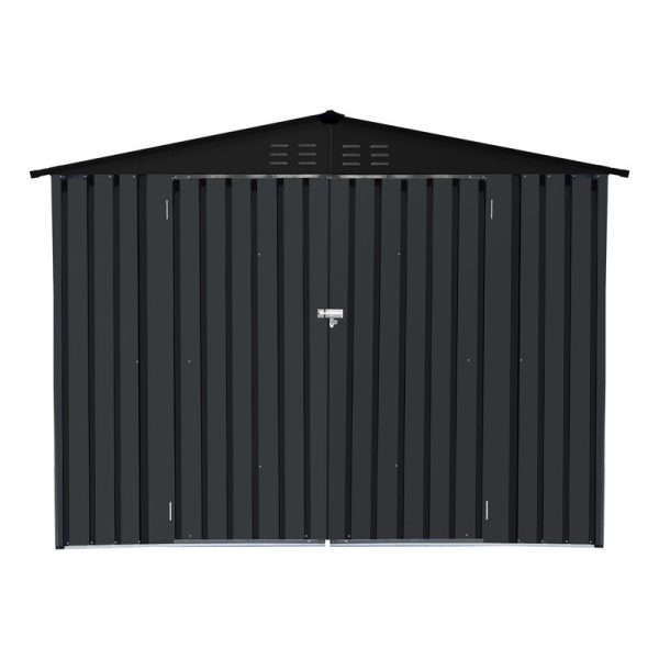 Outdoor Metal Storage Shed with Double Lockable Doors,Compact Bike Shed for Garden, Backyard, Pool, Patio Utility, Tool Storage - Image 7
