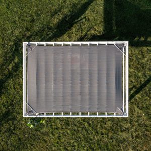 14×12 Windham Modern Steel Pergola With Sail Shade Soft Canopy - Image 17