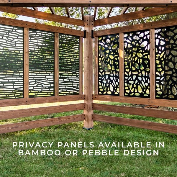 Tuscany Cabana Pergola with Conversation Seating – Bamboo Panels - Image 7