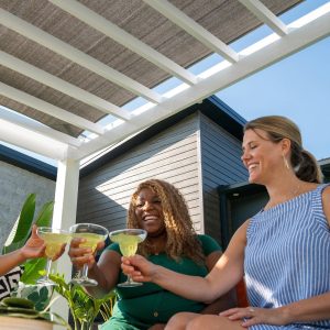 14×12 Windham Modern Steel Pergola With Sail Shade Soft Canopy - Image 12