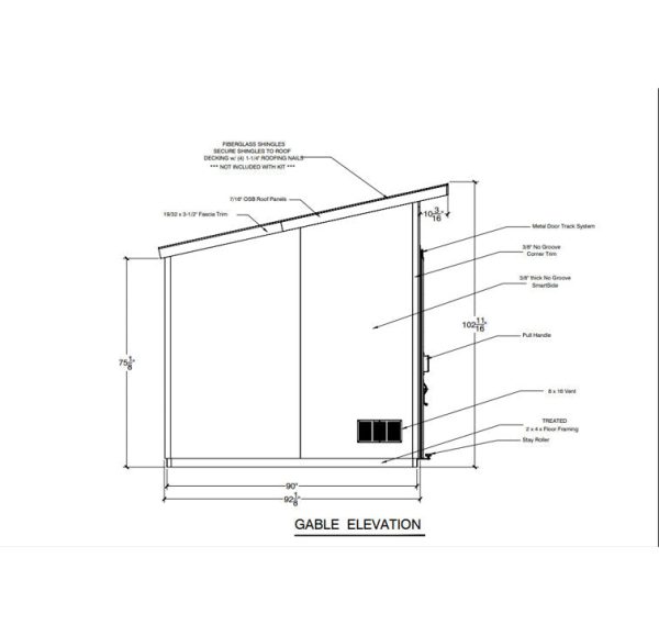 Handy Home Palisade 12 ft. W x 8 ft. D Wood Storage Shed - Image 7