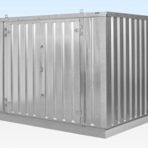 4M X 2.1M Flat Pack Container Store – Galvanised - Image 2