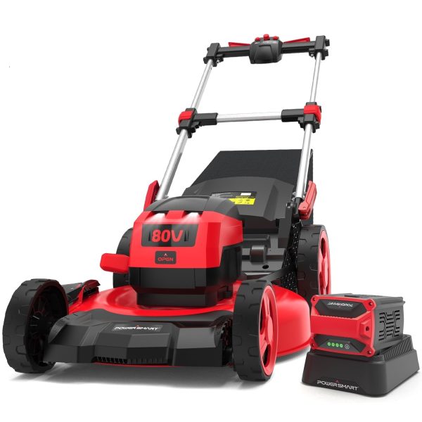 80V 21-inch Self-Propelled  Cordless Lawn Mower with 6.0Ah Battery and Charger