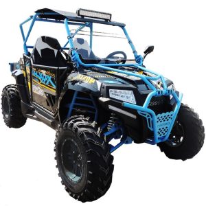 400cc GVX Gas Golf Cart UTV 4x4 With Rear Flip Seat Street Legal Light Package All Wheel Drive - BLACK
