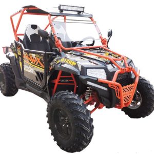 400cc GVX Gas Golf Cart UTV 4x4 With Rear Flip Seat Street Legal Light Package All Wheel Drive - BLACK - Image 2
