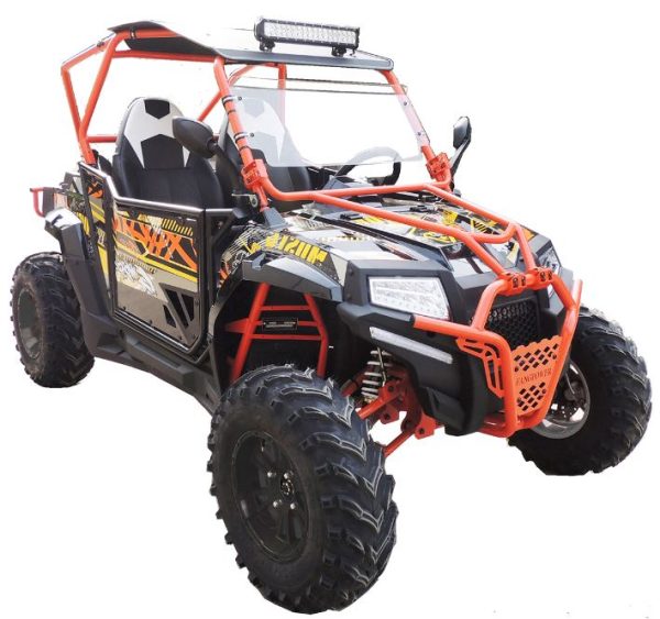 400cc GVX Gas Golf Cart UTV 4x4 With Rear Flip Seat Street Legal Light Package All Wheel Drive - BLACK - Image 2