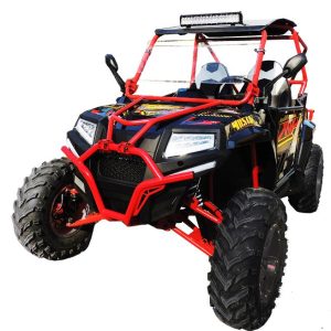 400cc GVX Gas Golf Cart UTV 4x4 With Rear Flip Seat Street Legal Light Package All Wheel Drive - BLACK - Image 4