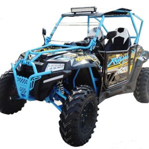 400cc GVX Gas Golf Cart UTV 4x4 With Rear Flip Seat Street Legal Light Package All Wheel Drive - BLACK - Image 8